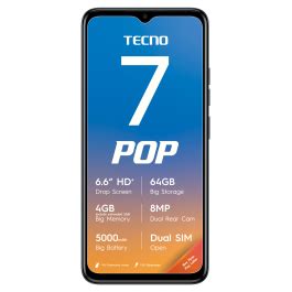 Tecno POP 7 64GBDS Endless Black - HiFi Corporation