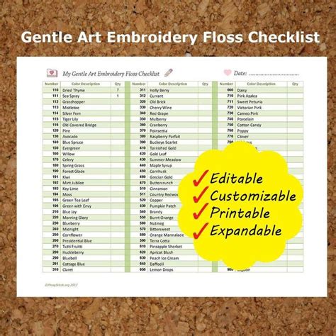 Pdf Instant Download Gentle Art Sampler Thread Floss Etsy