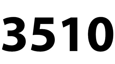 Zahl 3510