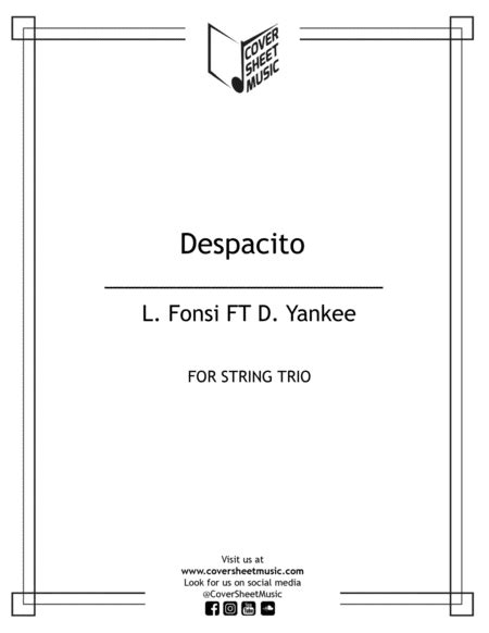 Despacito arr José Quintana by Luis Fonsi Daddy Yankee Sheet Music