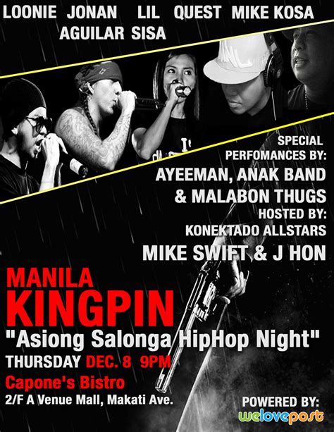 Pinoy Hiphop Superstar Manila Kingpin Asiong Salonga Hiphop Night