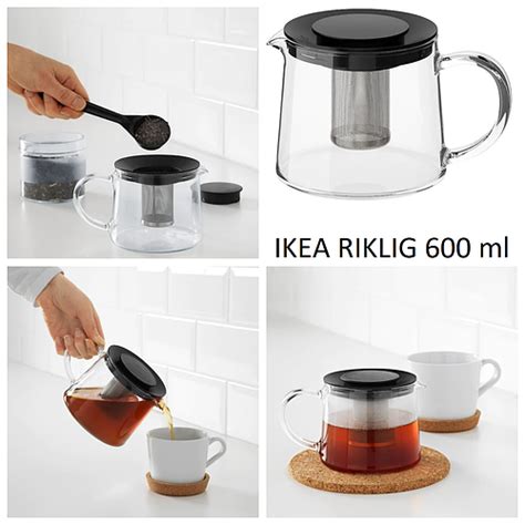 Заварочный чайник IKEA RIKLIG 600 мл чайник для заваривания стеклянный ...