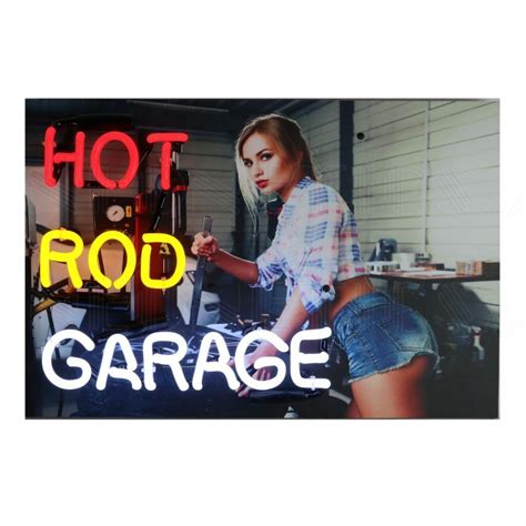 Red Hot Sexy Pin Up Blonde Hot Rod Garage Neon Sign Wall Lamp Light Mancave EBay