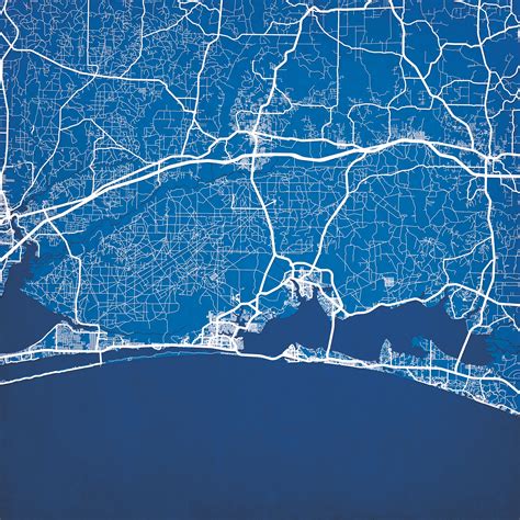 Eglin Air Force Base Map Art - City Prints