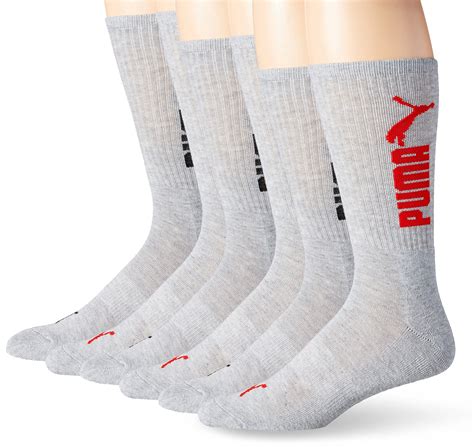 PUMA Socks Logo Crew Socks in Gray for Men - Save 6% - Lyst