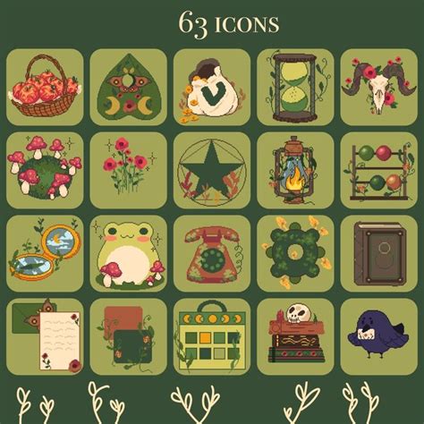 Goblincore Witch Cottagecore Aesthetic Ios 14 App Icons Etsy