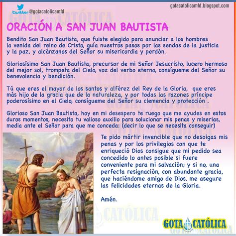 Oracion A San Juan Bautista Tarjetas Laminadas En Espanol Laminated