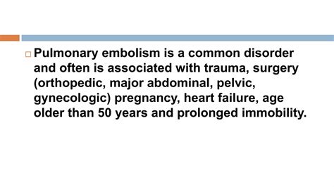 Pulmonary Embolism Ppt