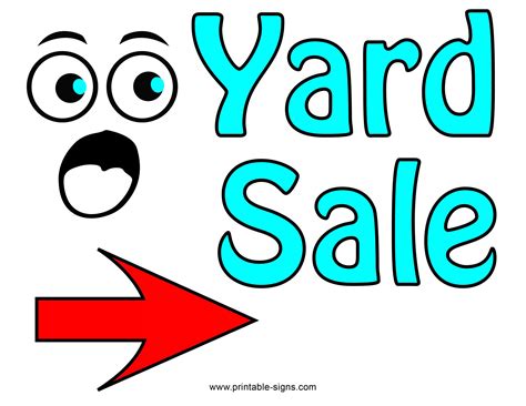 Free Printable Yard Sale Sign - Printable Signs