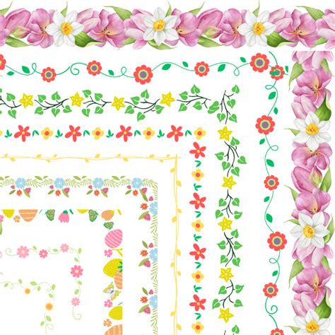 Frame Clipart, Borders clipart, Flower borders Clipart,commercial use ...