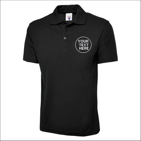 Custom Embroidered Polo Shirt Uneek Uc Personalised Text Workwear