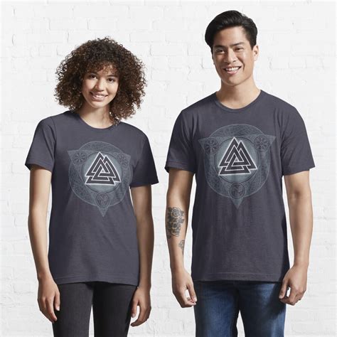 VALKNUT ICE FLAME T Shirt For Sale By RAIDHO Redbubble Valknut