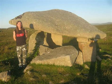 Me at Kilclooney Dolmen Portal Tomb Donegal Ireland