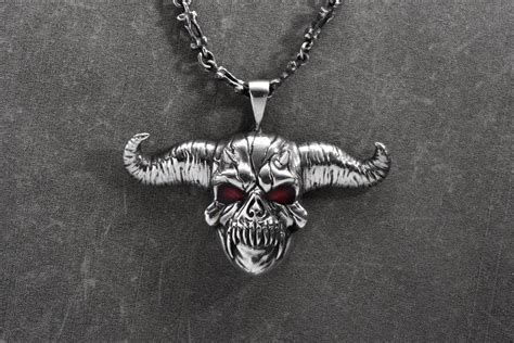 Demon Necklace Daemon Pendant Devil Jewelry Demon From Hell Etsy