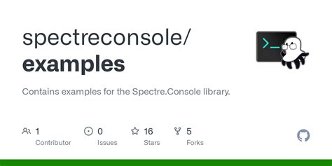 Github Spectreconsole Examples Contains Examples For The Spectre