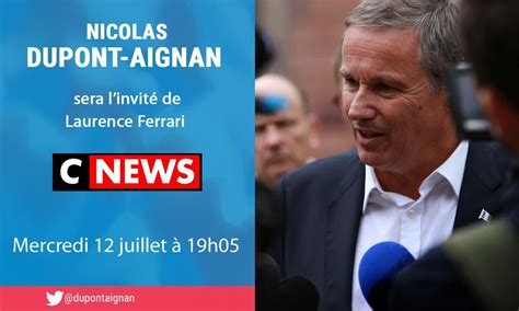 N Dupont Aignan on Twitter Ce soir à 19h05 retrouvez moi sur CNEWS