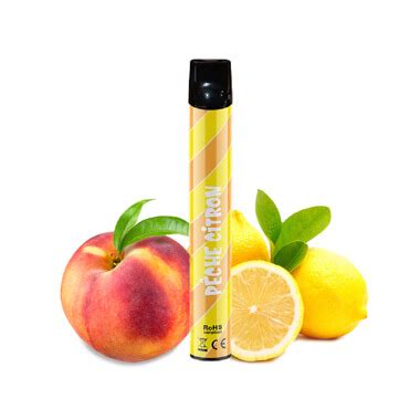 WPuff Pêche Citron Liquideo Puff saveur fruitee