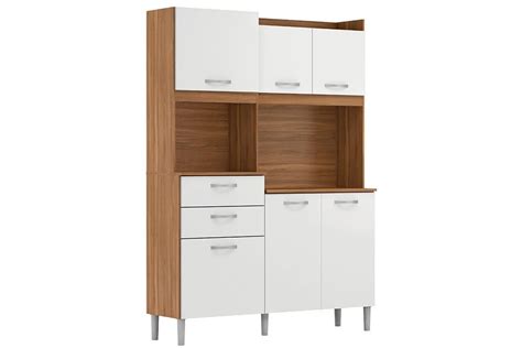 Cozinha Compacta Harmonia c 6 Portas e 2 Gavetas 132x183 Demóbile