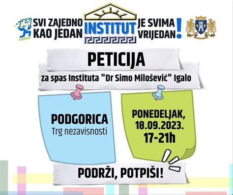 Potpisivanje Peticije Za Spas Instituta Danas I Sjutra U Podgorici