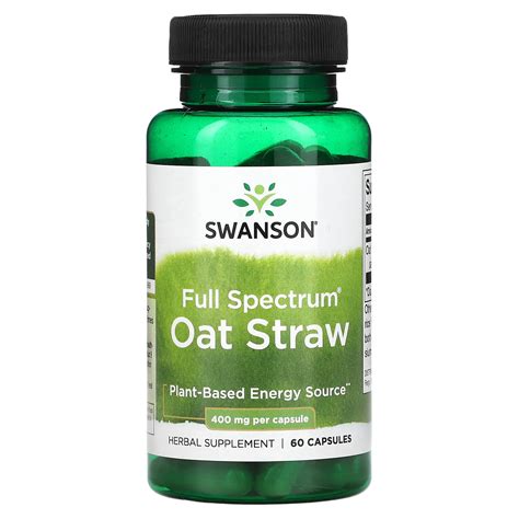 Swanson Full Spectrum Oat Straw 400 Mg 60 Capsules