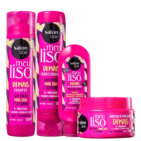 Salon Line Meu Liso Qual O Melhor - Kit Salon Line Meu Liso Demais Full | Beleza na Web