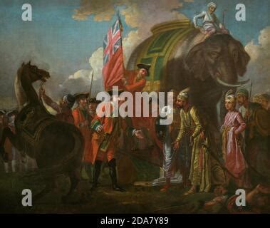 Robert Clive and Mir Jafar after the Battle of Plassey, 1757. Francis ...