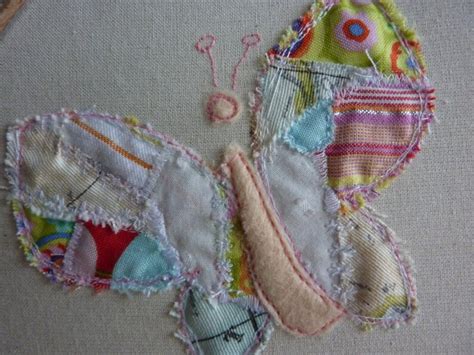 Patchwork Butterfly Embroidery Hoop Art - Etsy