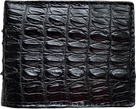 Amazon Handmake Genuine Crocodile Alligator Leather Skin Black