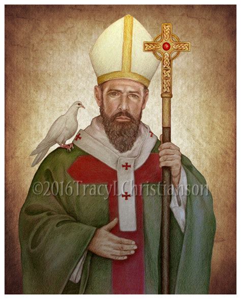 St. David of Wales Print - Portraits of Saints