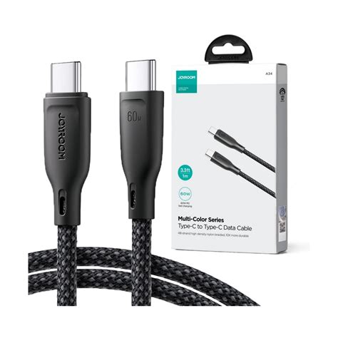 Kabel Usb C Usb C Joyroom Sa Cc Cm W A Pd W Oplocie Czarny