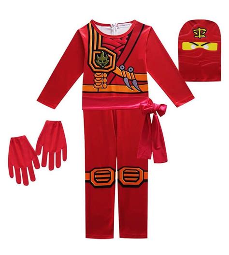 Mayoulove Girls Boys Skylor Ninjago Gold Ninja Kids Cosplay Costume