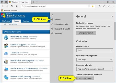 Import Or Export Favorites As Html File In Microsoft Edge Tutorials