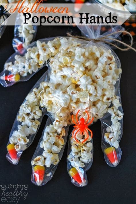 Halloween Candy Corn Popcorn Hands Yummy Healthy Easy