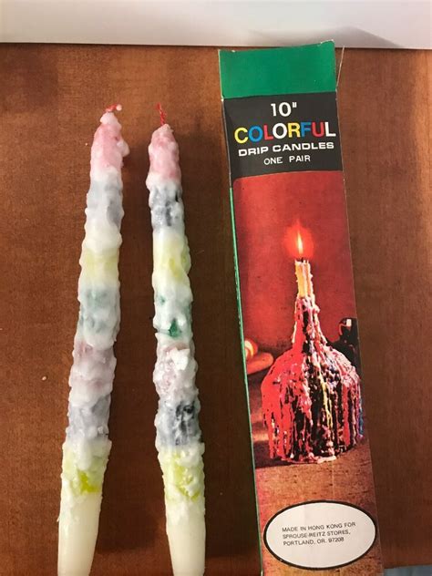 New MSR Miracle Rainbow Candles Set Of 10 Vintage 1970s Taper Color