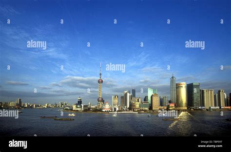 Beautiful Scenery Of The Huangpu River In Shanghai Stock Photo Alamy