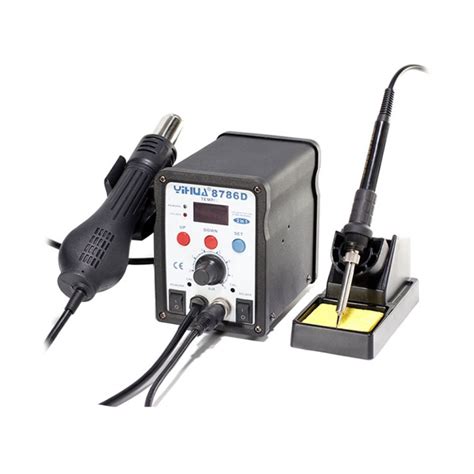 YiHua 8786D 750W 2 In 1 LED Hot Air Gun Soldering Station SMD Rework Station Electric Soldering