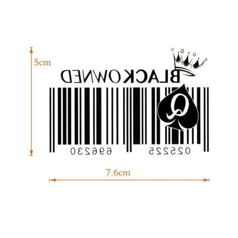 Barcode 'Black Owned' Tattoo - Sissy Dream