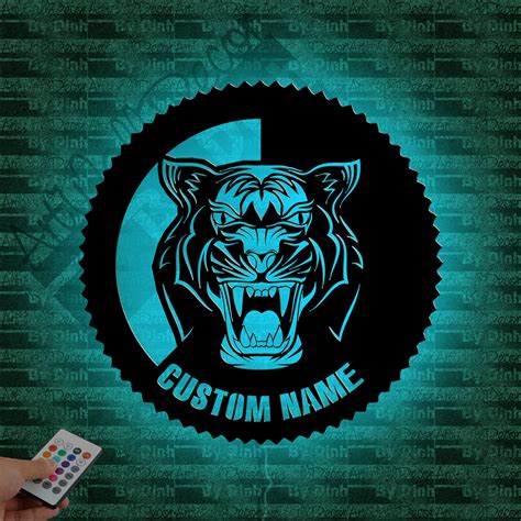 Custom Tiger Metal Wall Art, Tiger Metal Sign, Tiger Metal Wall Decor ...