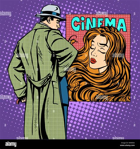 Man woman poster movie cinema Stock Photo - Alamy