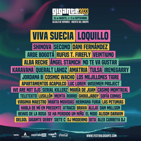 Festival Gigante 2023 Cartel Completo MERCADEO POP