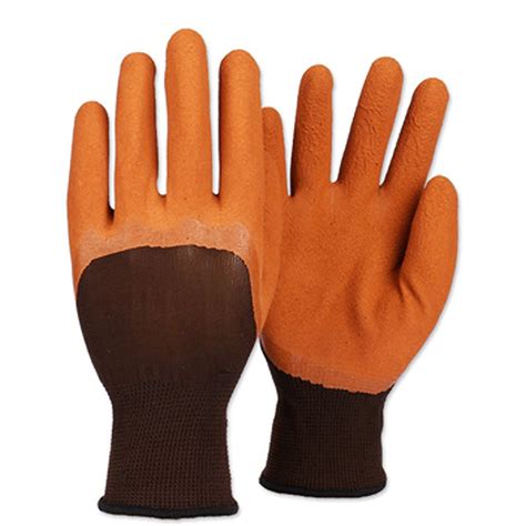 Safety Work Gloves Latex Coated Abrasion Resistance Breathable