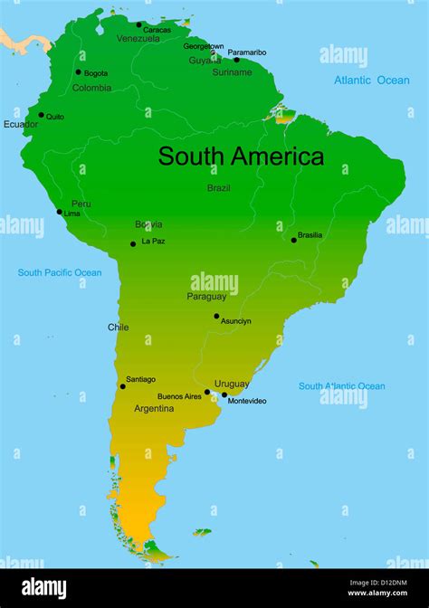 map of south america continent Stock Photo - Alamy