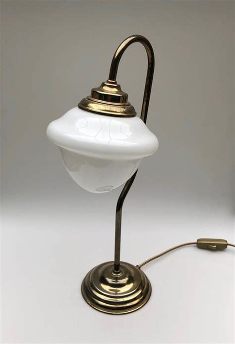 Lampada Da Tavolo Art Deco Style Ottone Vetro Catawiki