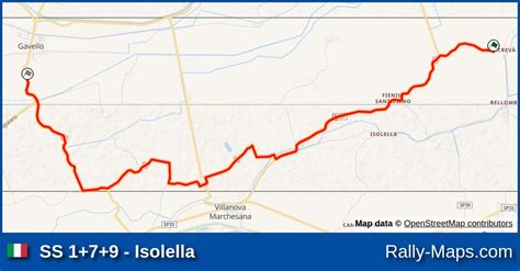 Ss Isolella Stage Map Rally Di Adria E Del Polesine