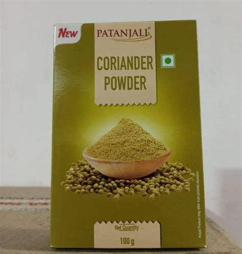 Natural Brown Patanjali Coriander Powder 100 Gm Paper Box At Rs 35