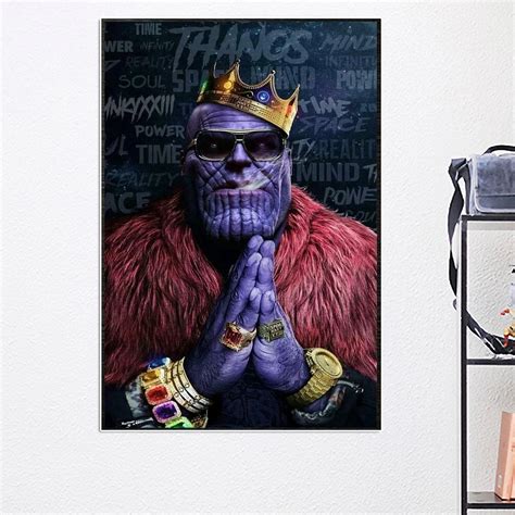 Thanos Póster de la película de los vengadores de superhéroes con