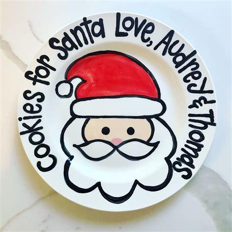 Cookies For Santa Personalized Plate Christmas Plate Etsy Cookies