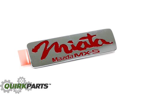 Mazda Mx Miata Rear Chrome Emblem W Red Lettering Oem New