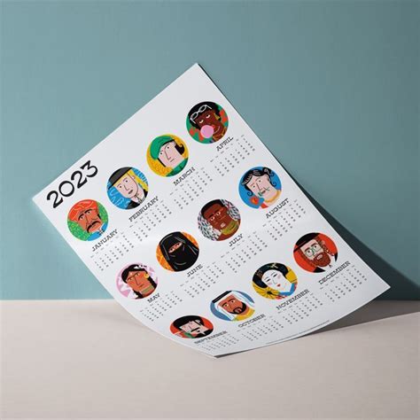 2023 Printable Illustrated Calendar - A3 Size