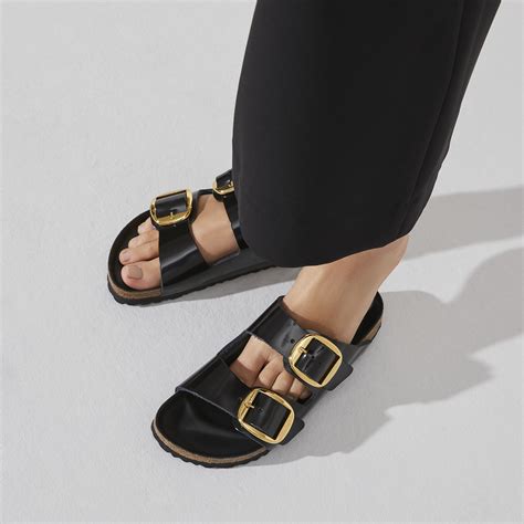 Arizona Big Buckle Naturleder Lack High Shine Black Birkenstock